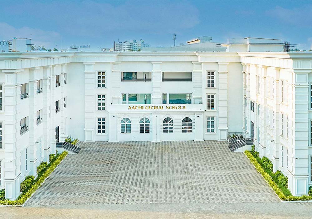 Aachi Global School main campus building Chennai - Cambridge and CBSE international school